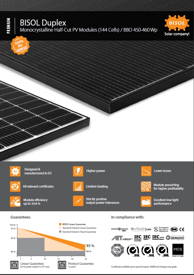 Fiche Technique Bisol Duplex | Nos panneaux solaires 500Wc – MUVZMJ